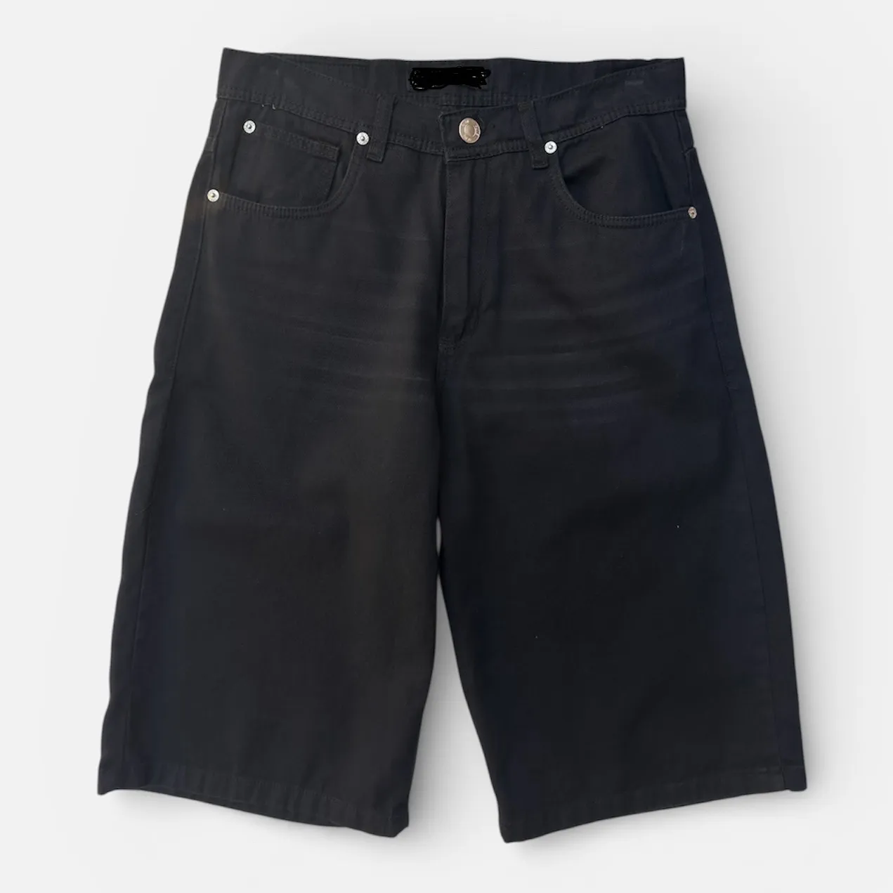 Bermuda baggy negro liso