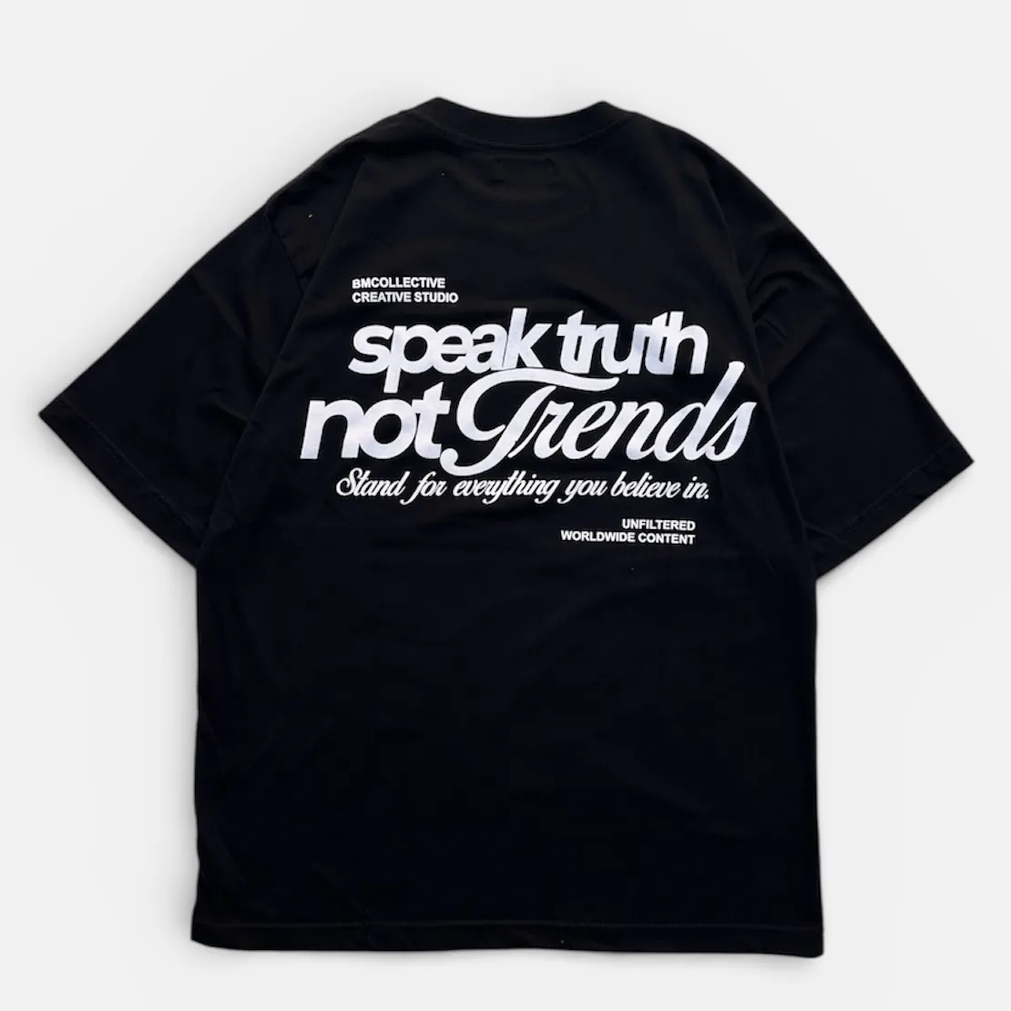 Oversize Speak truth negra
