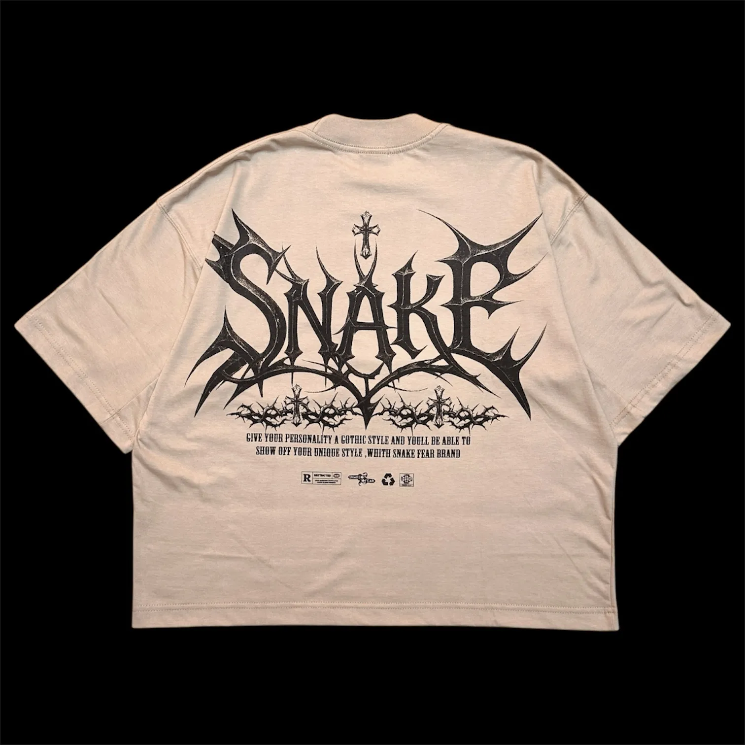 Boxy fit Snake beige