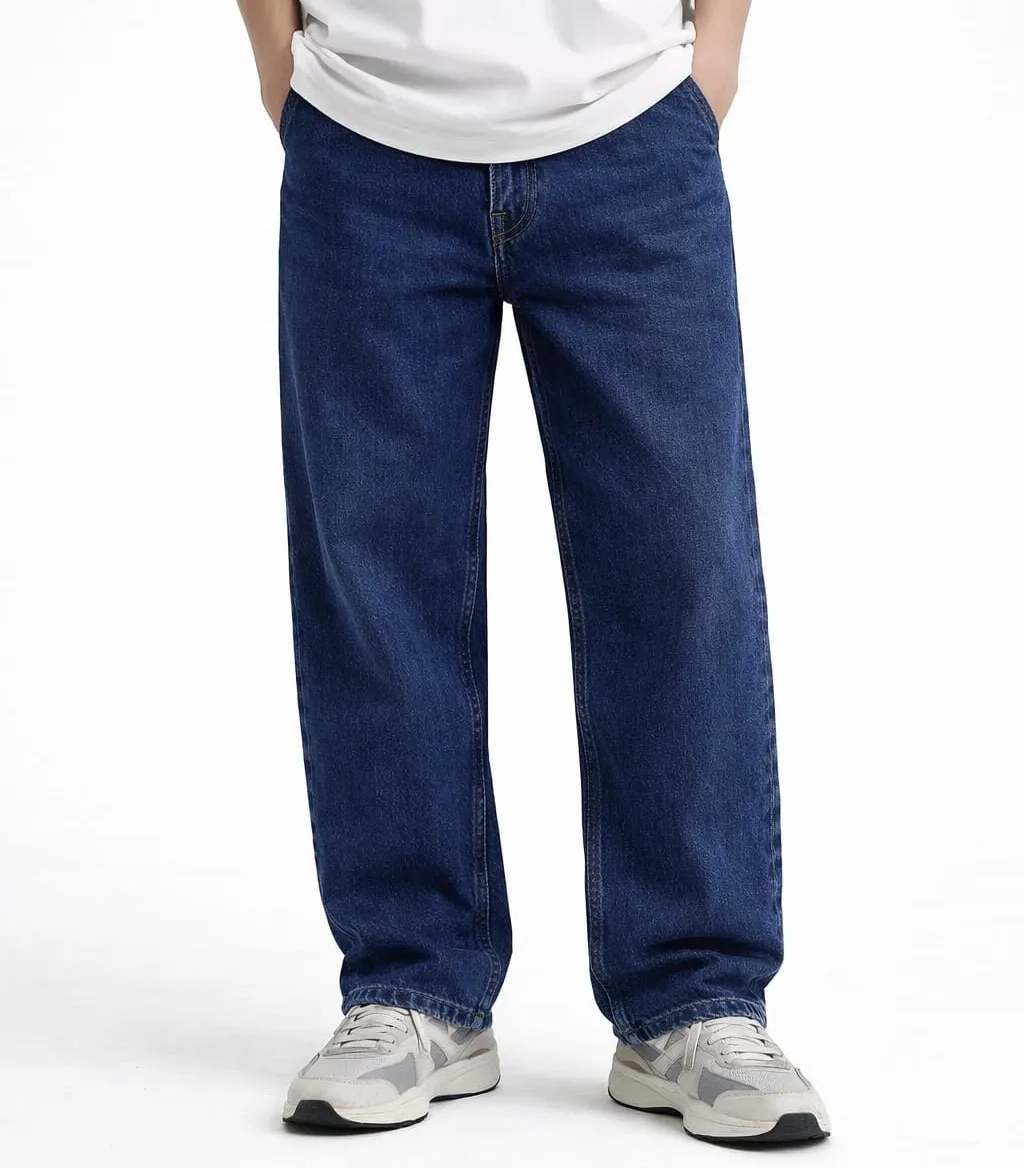 Pantalón recto jeans azul