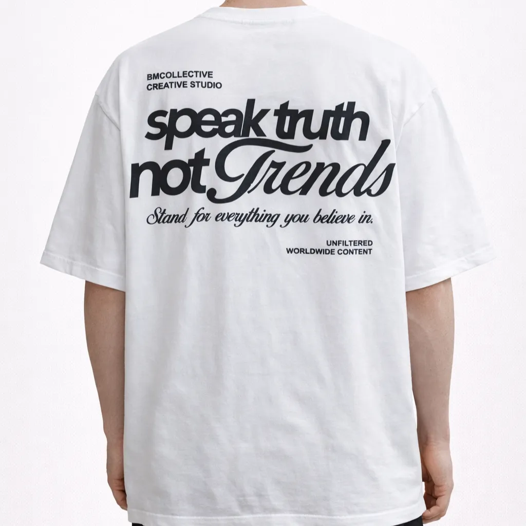 Oversize Speak truth blanca