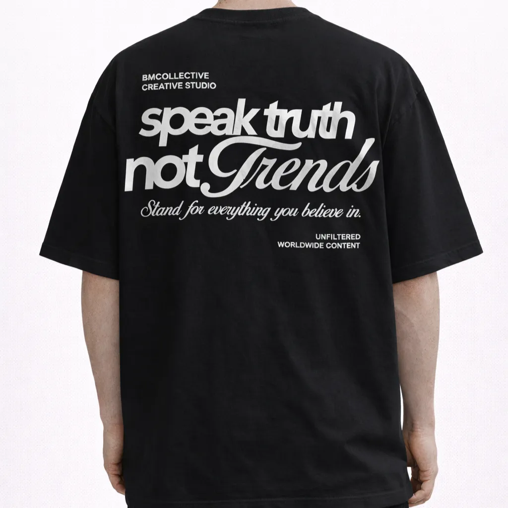 Oversize Speak truth negra