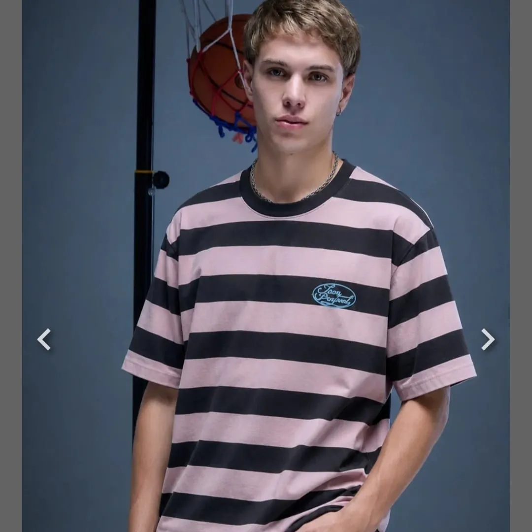remera rayada rosa