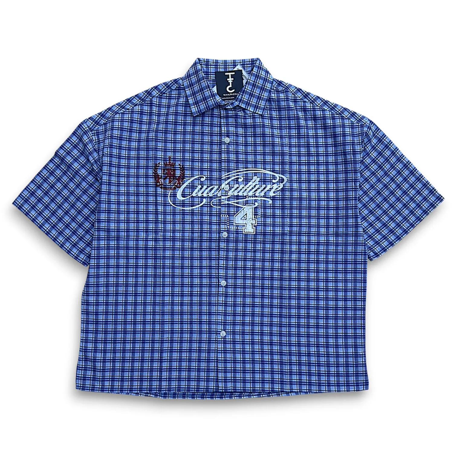camisa  celeste xadrez