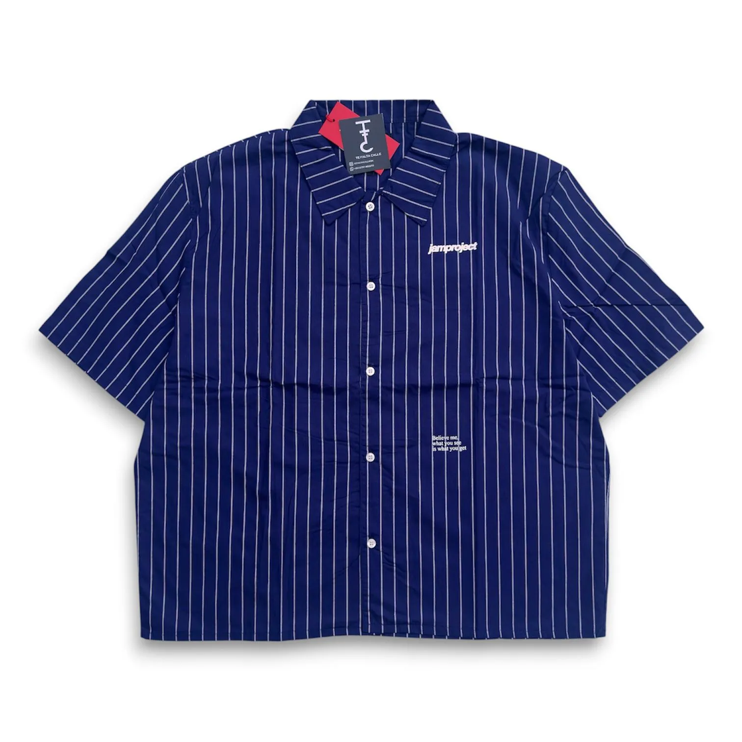 camisa rayas vertical azul
