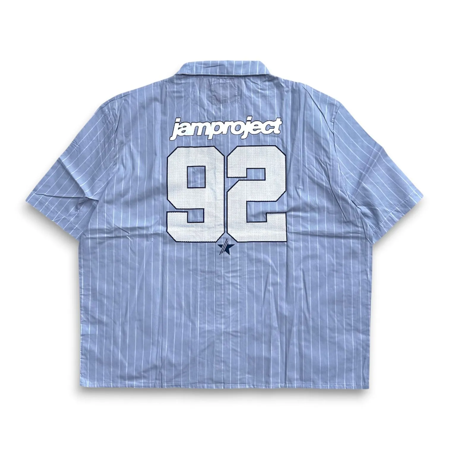 camisa a rayas vertical celeste